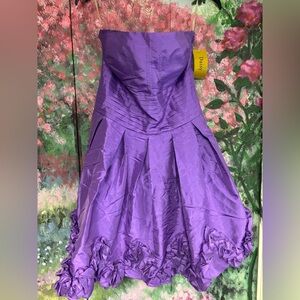 NWT- Purple Strapless Dress